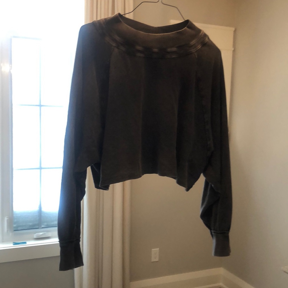 Free People Cropped Denim Top